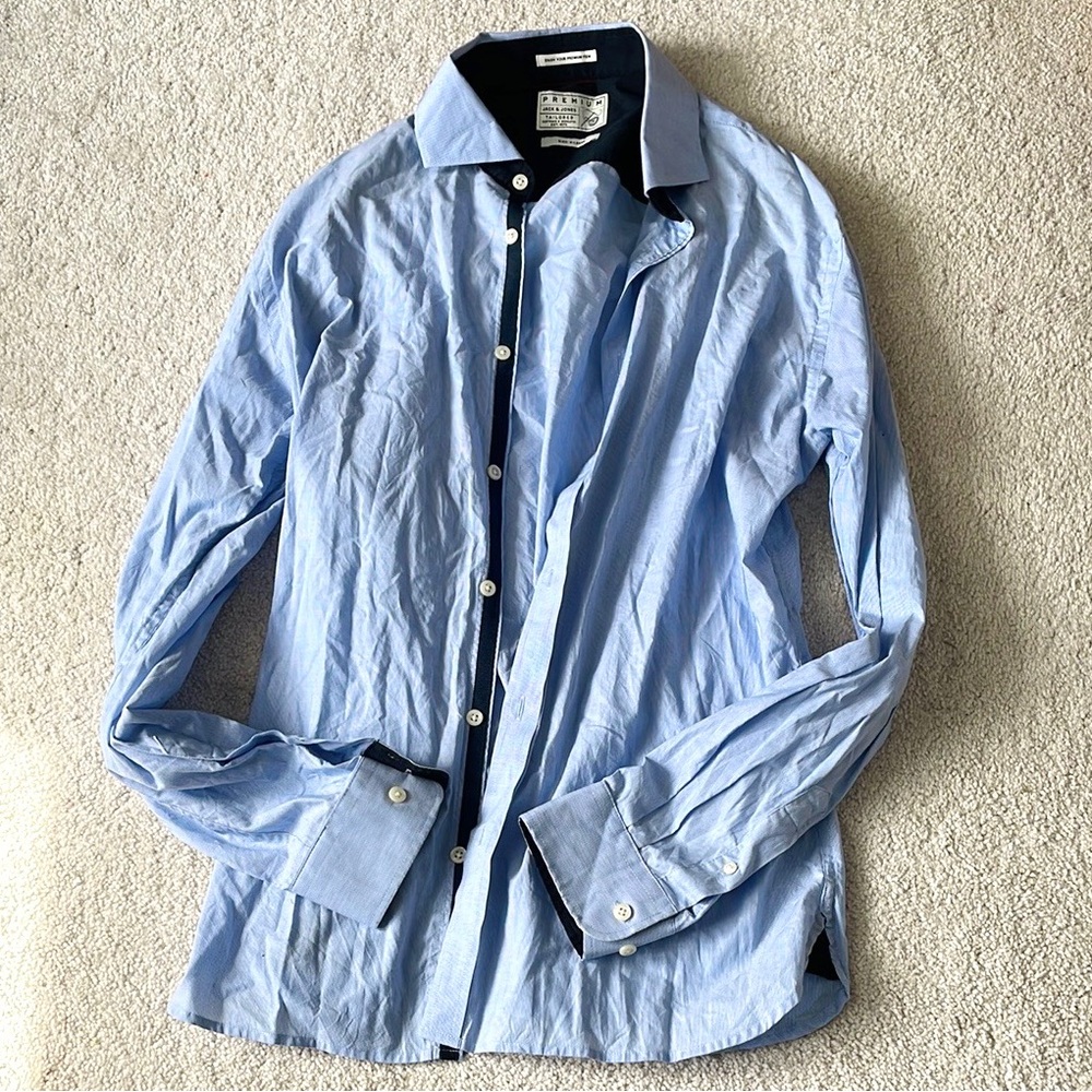 Men's Jack & Jones Blue Dress Shirt